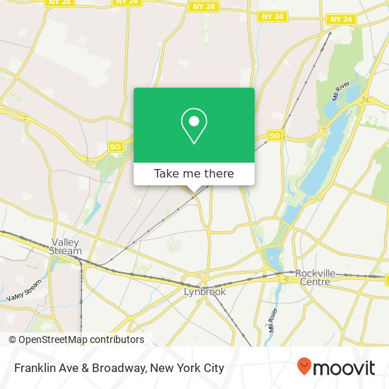 Mapa de Franklin Ave & Broadway