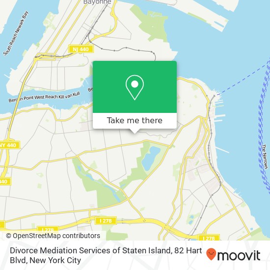 Divorce Mediation Services of Staten Island, 82 Hart Blvd map