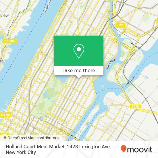 Holland Court Meat Market, 1423 Lexington Ave map