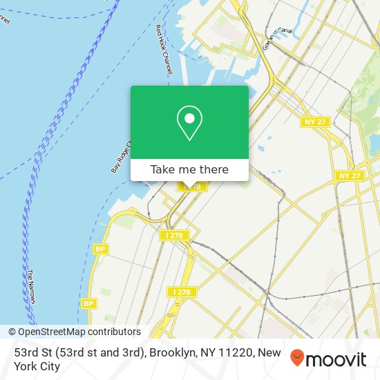 Mapa de 53rd St (53rd st and 3rd), Brooklyn, NY 11220