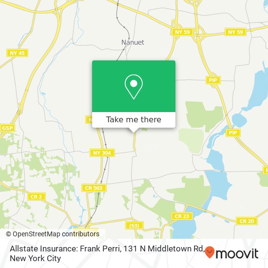 Allstate Insurance: Frank Perri, 131 N Middletown Rd map