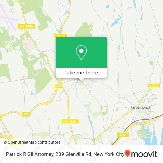 Mapa de Patrick R Gil Attorney, 239 Glenville Rd