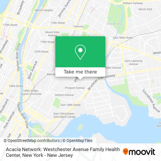 Mapa de Acacia Network: Westchester Avenue Family Health Center