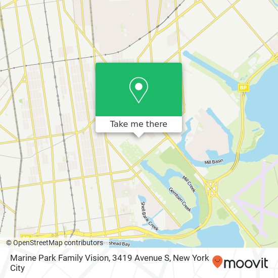 Marine Park Family Vision, 3419 Avenue S map