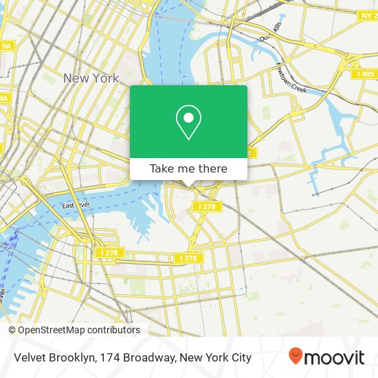 Mapa de Velvet Brooklyn, 174 Broadway