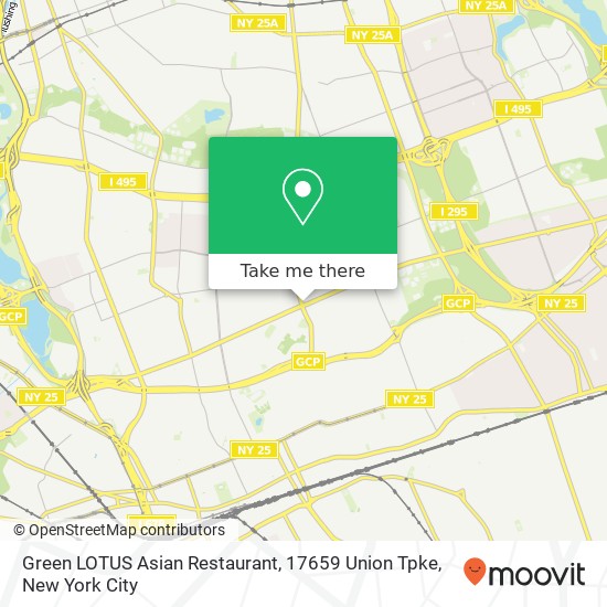 Mapa de Green LOTUS Asian Restaurant, 17659 Union Tpke