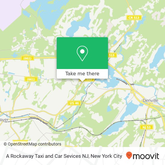 Mapa de A Rockaway Taxi and Car Sevices NJ