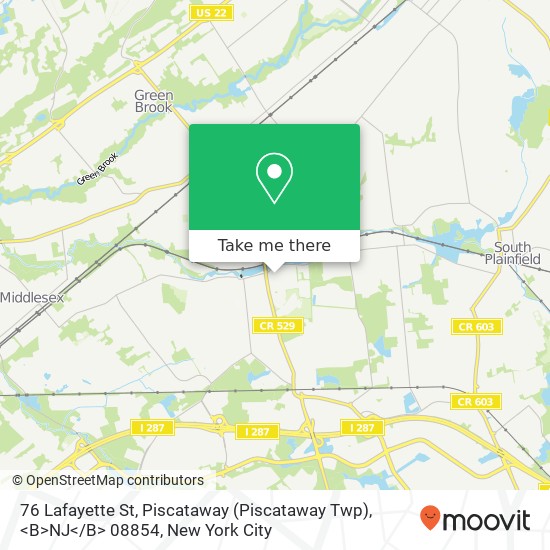 76 Lafayette St, Piscataway (Piscataway Twp), <B>NJ< / B> 08854 map