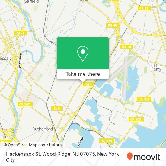 Hackensack St, Wood-Ridge, NJ 07075 map