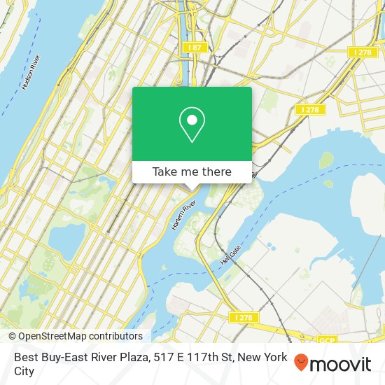 Mapa de Best Buy-East River Plaza, 517 E 117th St