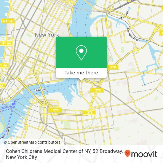 Mapa de Cohen Childrens Medical Center of NY, 52 Broadway