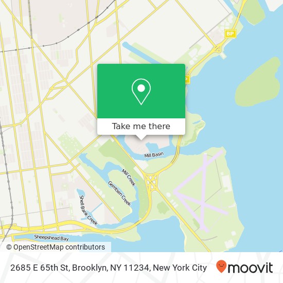 Mapa de 2685 E 65th St, Brooklyn, NY 11234