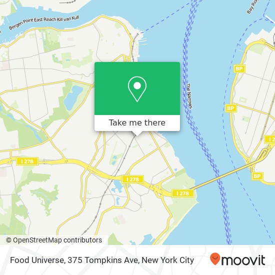 Mapa de Food Universe, 375 Tompkins Ave