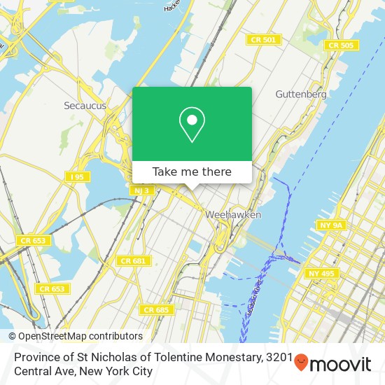 Mapa de Province of St Nicholas of Tolentine Monestary, 3201 Central Ave