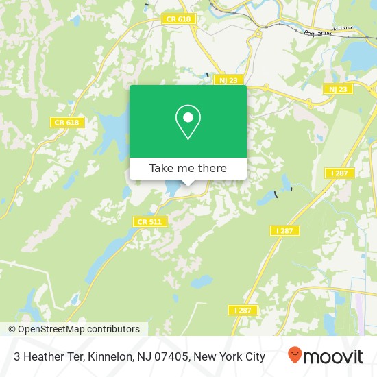 Mapa de 3 Heather Ter, Kinnelon, NJ 07405