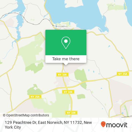 Mapa de 129 Peachtree Dr, East Norwich, NY 11732