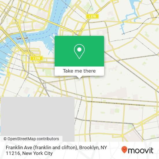 Mapa de Franklin Ave (franklin and clifton), Brooklyn, NY 11216