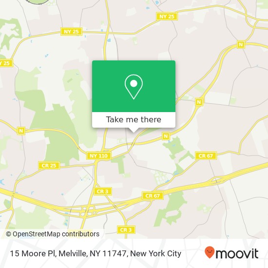 Mapa de 15 Moore Pl, Melville, NY 11747