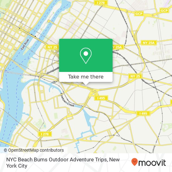 NYC Beach Bums Outdoor Adventure Trips map