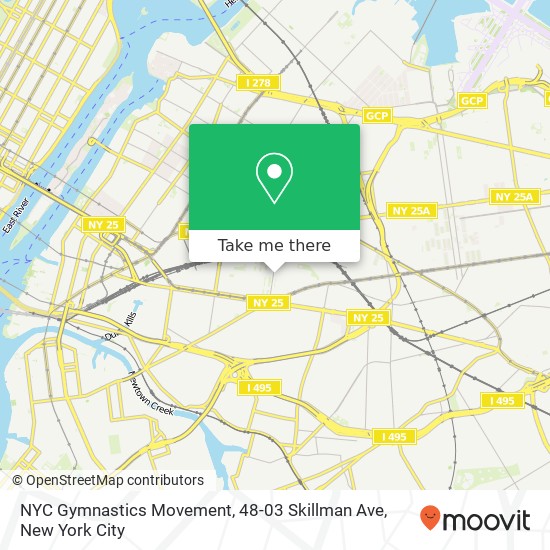 Mapa de NYC Gymnastics Movement, 48-03 Skillman Ave
