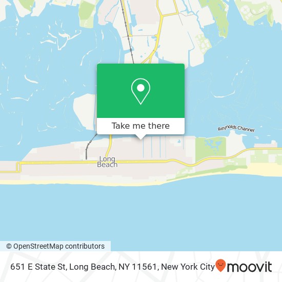 Mapa de 651 E State St, Long Beach, NY 11561