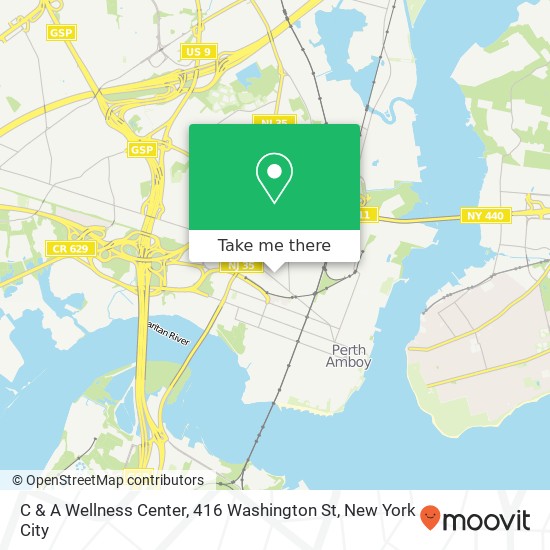 Mapa de C & A Wellness Center, 416 Washington St