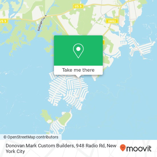 Donovan Mark Custom Builders, 948 Radio Rd map