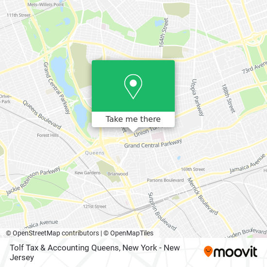 Tolf Tax & Accounting Queens map