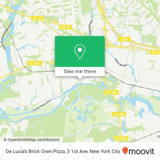 Mapa de De Lucia's Brick Oven Pizza, 3 1st Ave