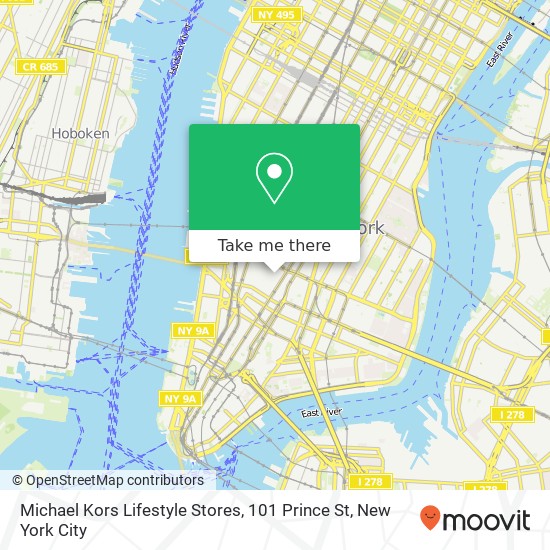 Michael Kors Lifestyle Stores, 101 Prince St map