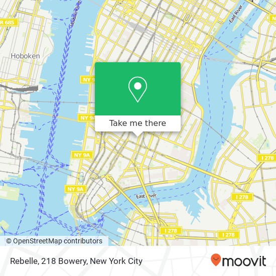 Mapa de Rebelle, 218 Bowery