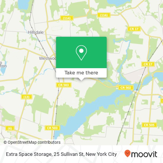 Mapa de Extra Space Storage, 25 Sullivan St