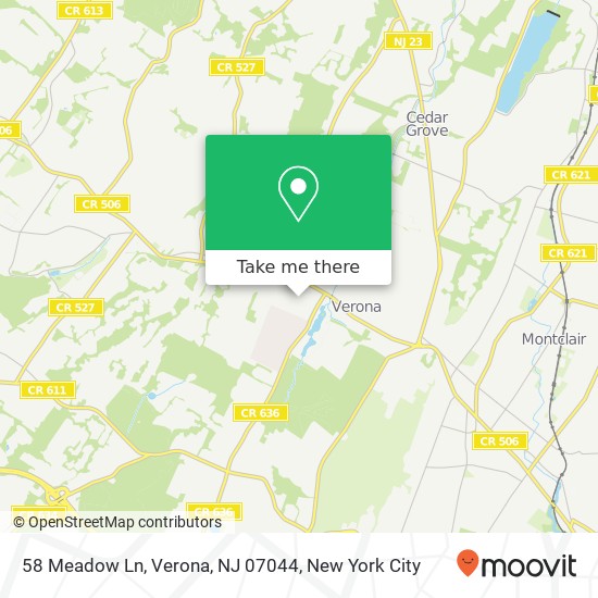 58 Meadow Ln, Verona, NJ 07044 map