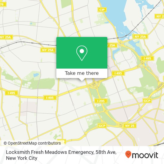 Mapa de Locksmith Fresh Meadows Emergency, 58th Ave