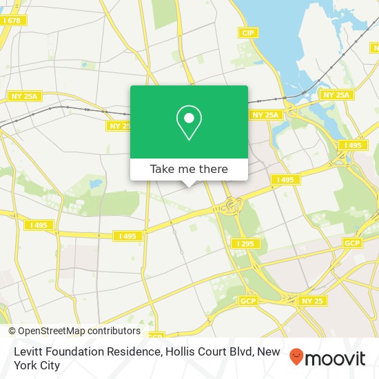 Mapa de Levitt Foundation Residence, Hollis Court Blvd