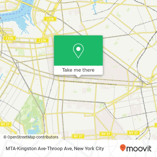 MTA-Kingston Ave-Throop Ave map