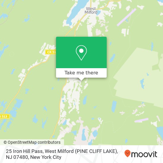 25 Iron Hill Pass, West Milford (PINE CLIFF LAKE), NJ 07480 map