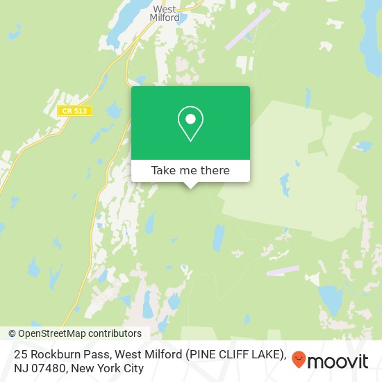 Mapa de 25 Rockburn Pass, West Milford (PINE CLIFF LAKE), NJ 07480