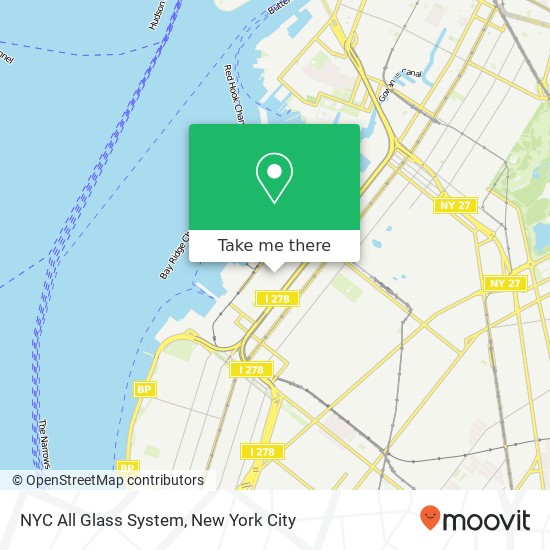 Mapa de NYC All Glass System, 4819 2nd Ave