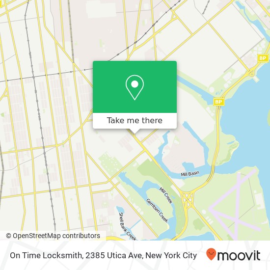 Mapa de On Time Locksmith, 2385 Utica Ave