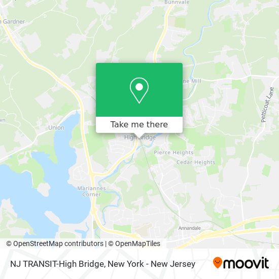 NJ TRANSIT-High Bridge map