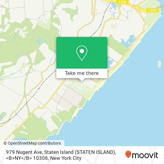 Mapa de 979 Nugent Ave, Staten Island (STATEN ISLAND), <B>NY< / B> 10306