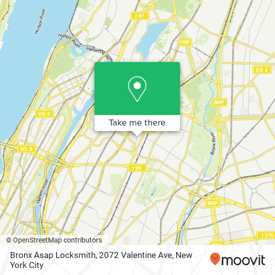 Bronx Asap Locksmith, 2072 Valentine Ave map