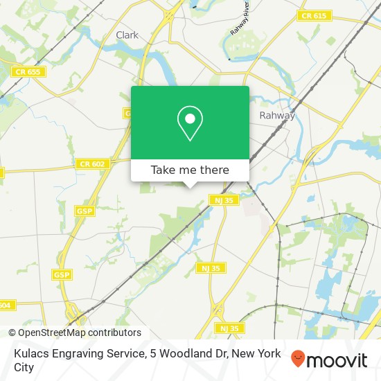 Kulacs Engraving Service, 5 Woodland Dr map