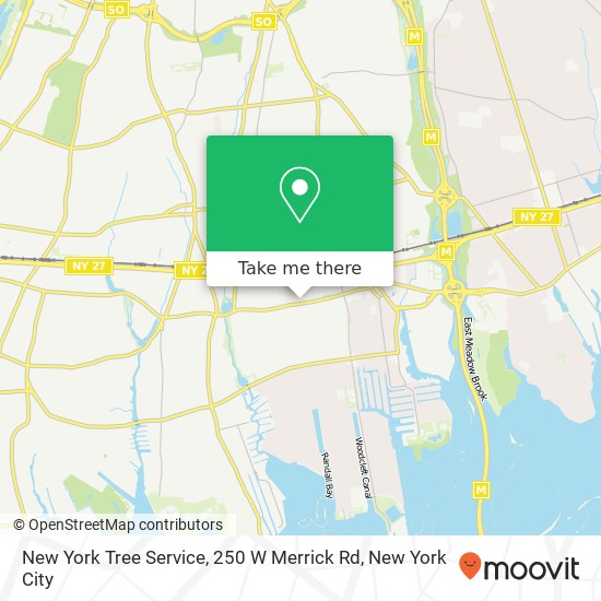 Mapa de New York Tree Service, 250 W Merrick Rd