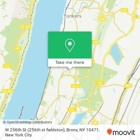Mapa de W 256th St (256th st fieldston), Bronx, NY 10471