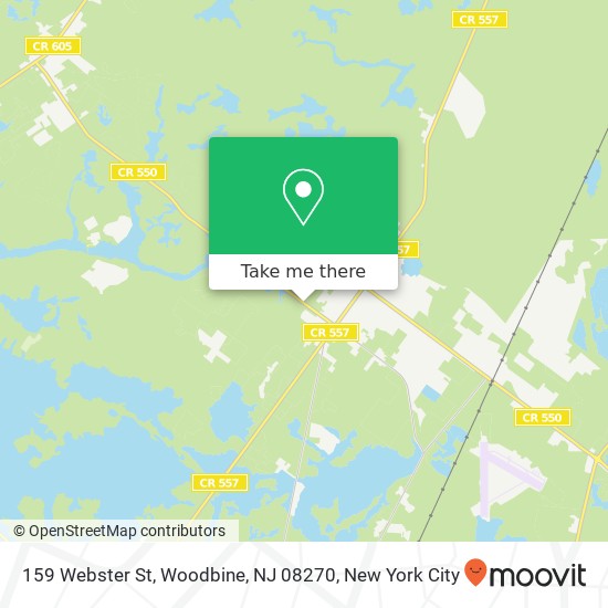 Mapa de 159 Webster St, Woodbine, NJ 08270