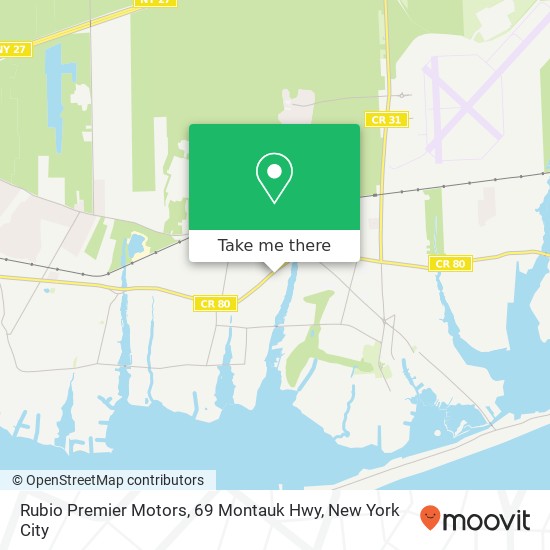 Mapa de Rubio Premier Motors, 69 Montauk Hwy