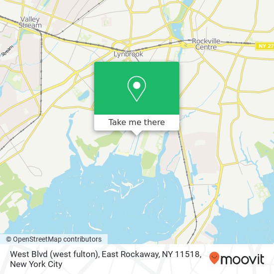 Mapa de West Blvd (west fulton), East Rockaway, NY 11518