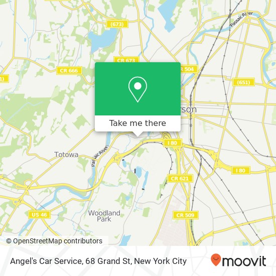 Angel's Car Service, 68 Grand St map